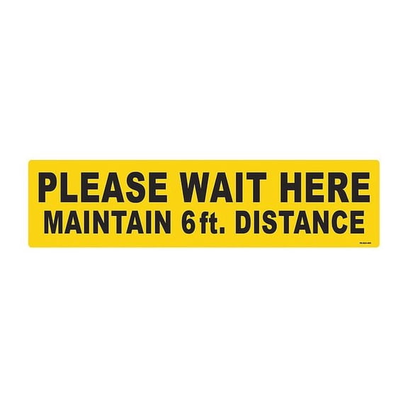 Floor Sign, 6 in H, 24 in W, Vinyl, English, FS-624-403 FS-624-403