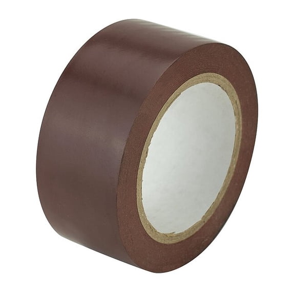 Aisle Marking Tape Vinyl Plastic Brown, 2" W x 36 yd. L, 5 mil Thick