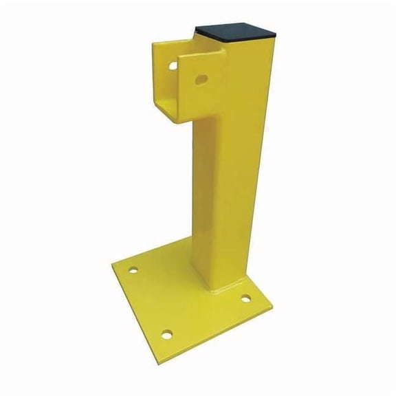 Flush End Post,21 In.,Yellow,Steel 22DN09