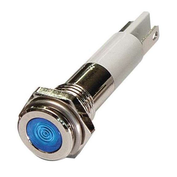 Flat Indicator Light, Blue, 24VDC, Current Drawn: 20 mA