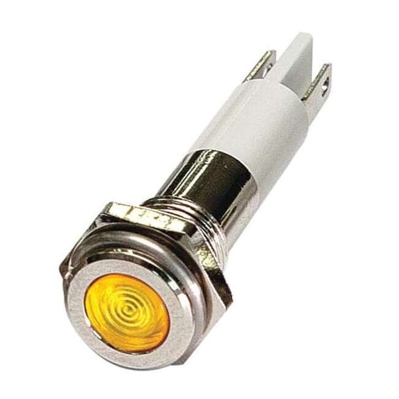 Manufacturer Varies Flat Indicator Light,Yellow,12VDC 24M061