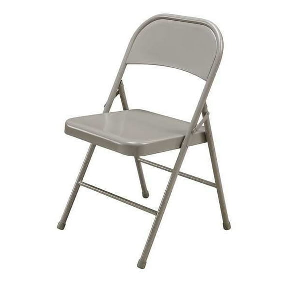 Manufacturer Varies Steel Folding Chair,Beige 1W985