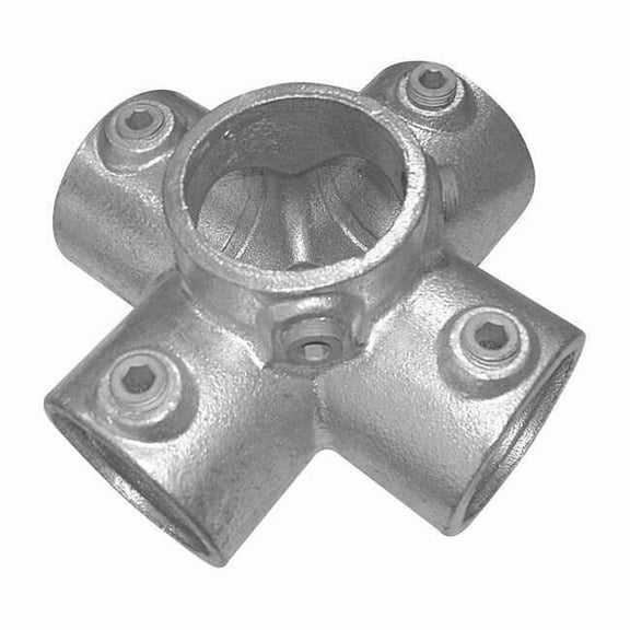 Structural Pipe Fitting, Cross, Cast Iron, 1.5 in Pipe Size, 50000 lb Tensile Strength