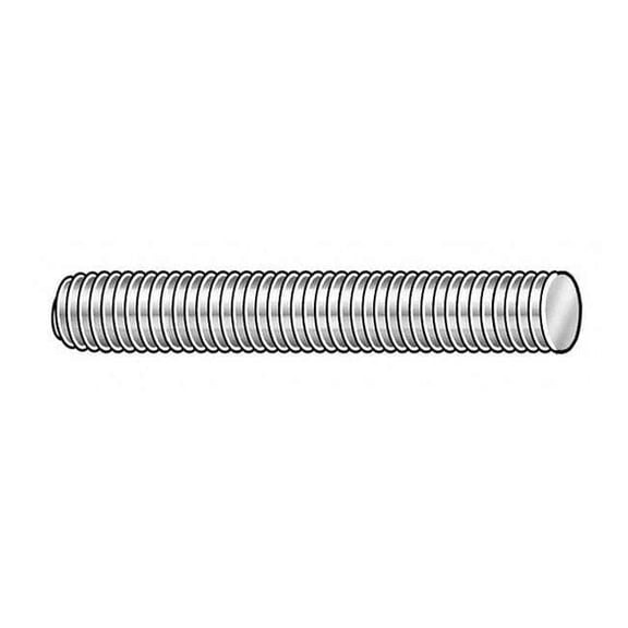 Fully Threaded Rod, M8-1.25mm, 1 m, Steel, Grade 2, Zinc Plated Finish