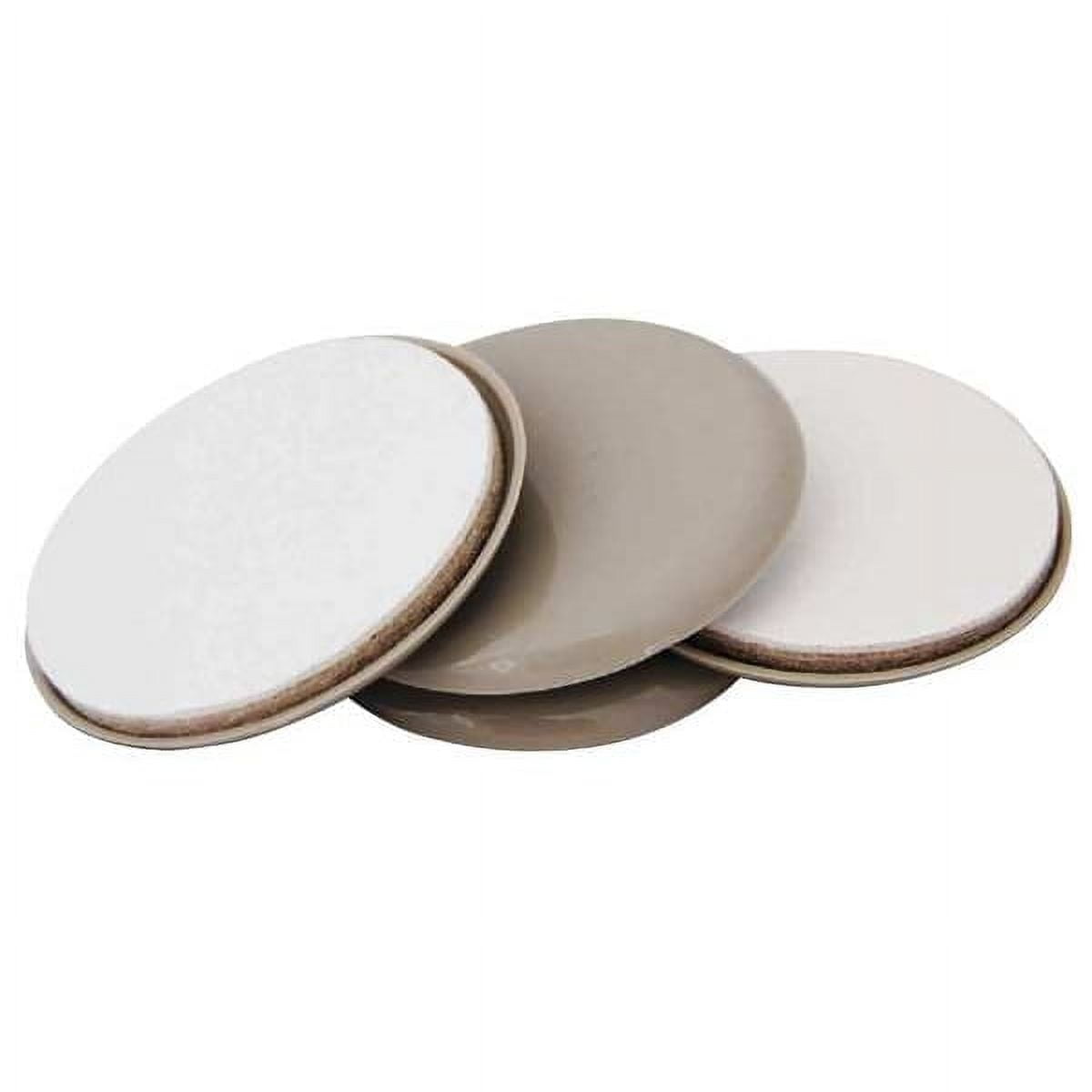 Tan Self-Adhesive Felt Furniture Glides for Hard Floors and Carpet