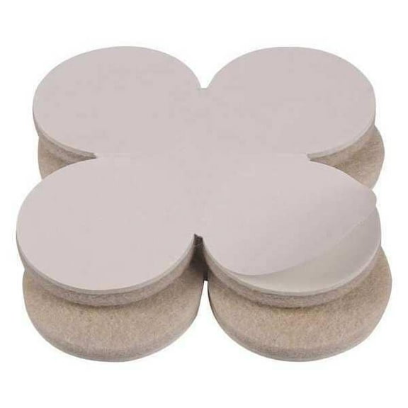 Manufacturer Varies Felt Pads, Self-Stick, Round, 1-1/2", PK8 10J990