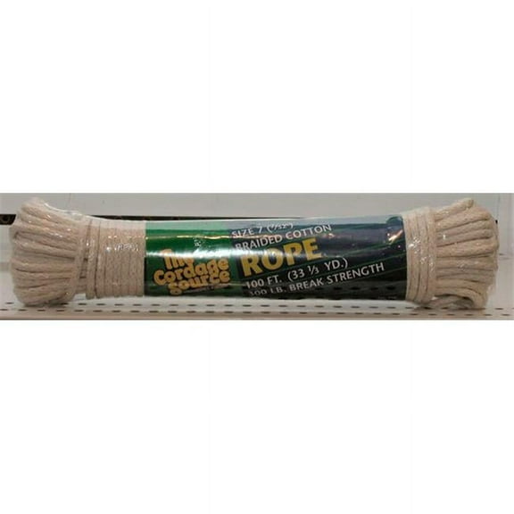Manufacturer Varies Rope, 100ft, Wht, 20lb., Polyester 10S-WA