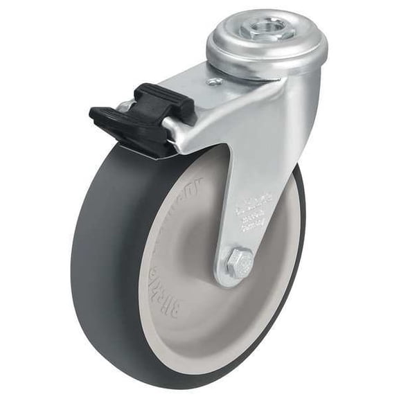 Manufacturer Varies Bolt-Hole Caster,3 7/8"dia,Swivel,Rubber LRA-TPA 100G-FI