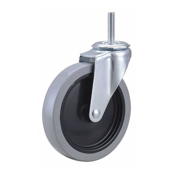 Swivel Stem Caster, Polyurthn, 5 in, 160 lb, Thread Size: 3/8"-16 32J807