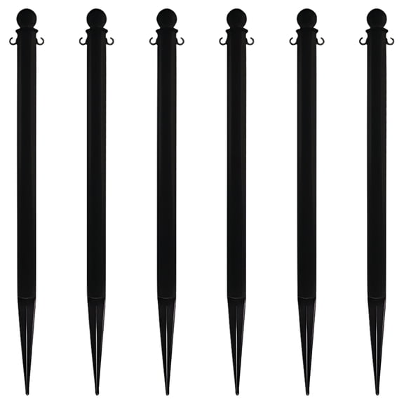 Manufacturer Varies Ground Post, Black, 35inH, Polyethylene, PK6 95403-6