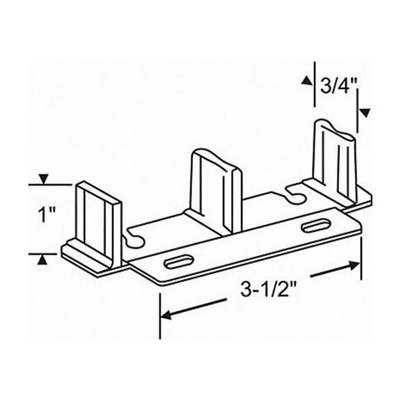 Manufacturer Varies Floor Guide, Steel, Anodized, 4-3/4"L x 1-13/31"W 8-232