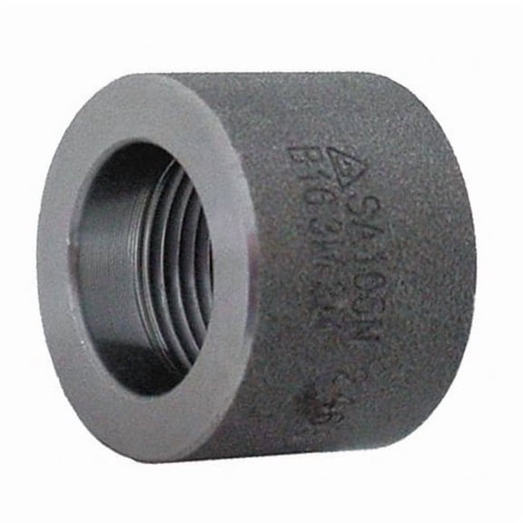 Half Coupling Half Coupling, 2" Pipe, FNPT, Black Forged Steel, Class 3000 1MNC2