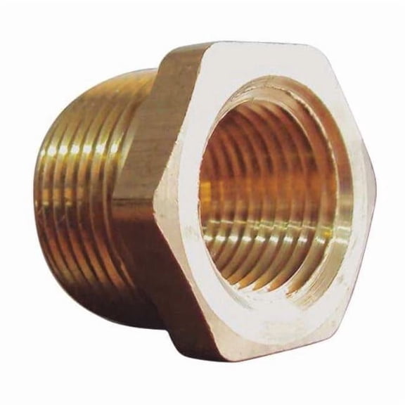 Manufacturer Varies Hex Bushing, Brass, 3/4 x 3/8 in, NPT 6AYX0