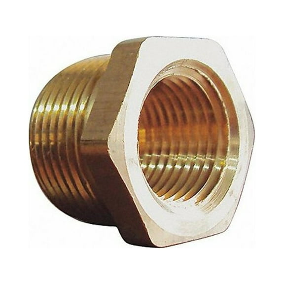 Manufacturer Varies Hex Bushing, Brass, 3/4 x 3/8 in, NPT 6AYX0