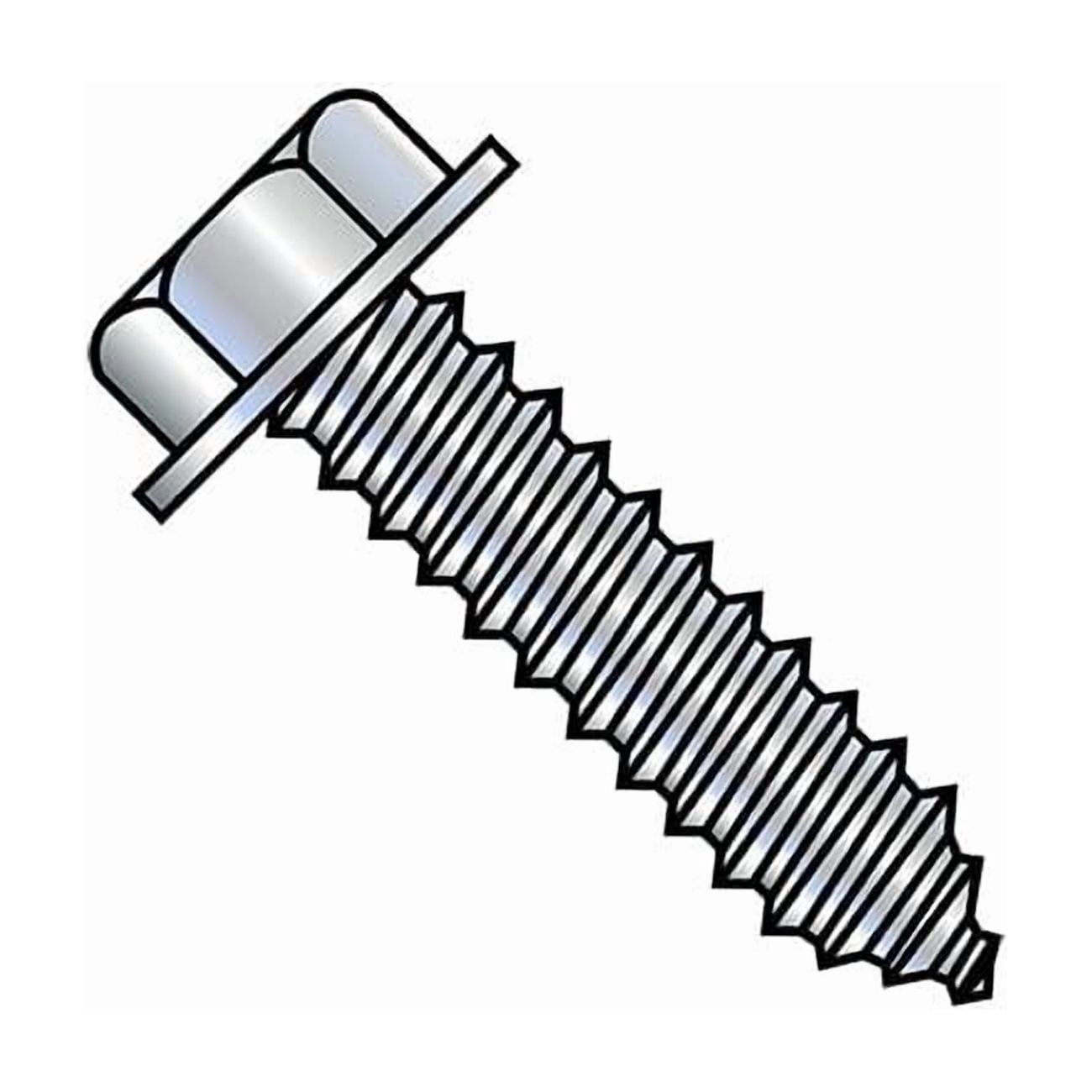 Lag Screw, 5/16 in, 4 in, Steel, Zinc Plated Hex Hex Drive, 300 PK 316407LHW
