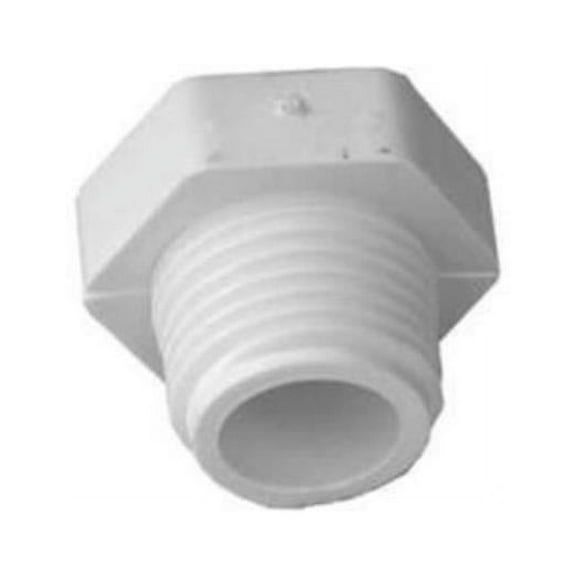 Manufacturer Varies Hex Head Plug, 1/2 in, Schedule 40,White 450005BC