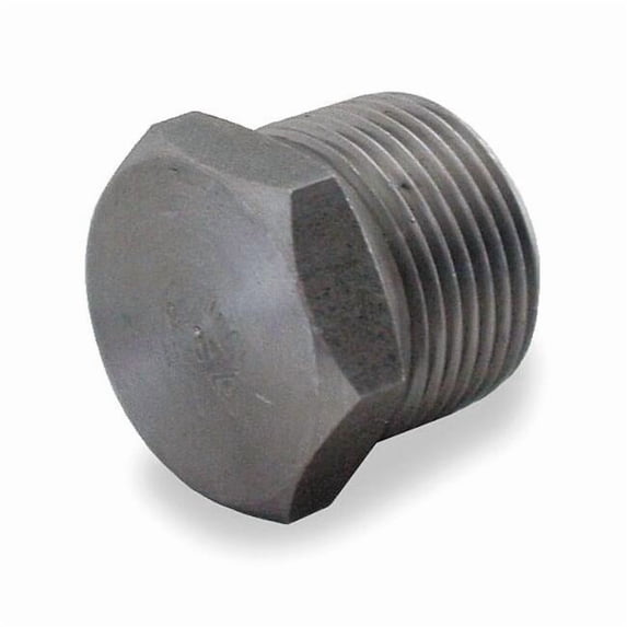 Hex Head Plug Hex Head Plug, 1-1/2" Pipe, MNPT, Black Forged Steel