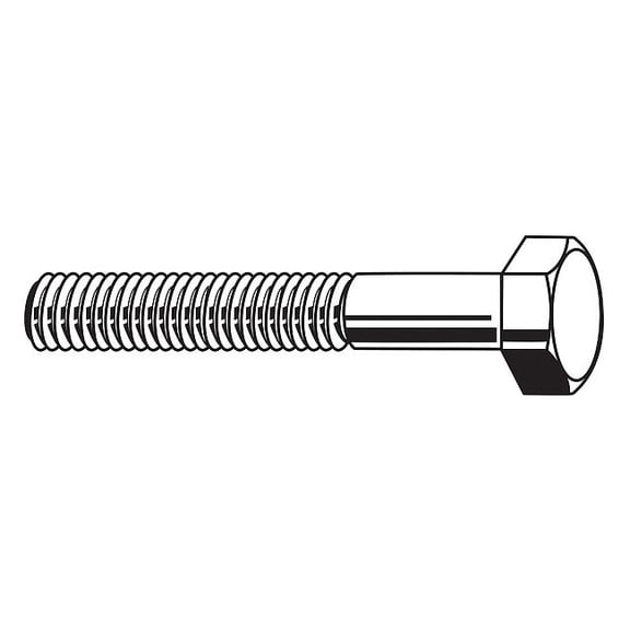 Grade 8, 3/4"-16 Hex Head Cap Screw, Zinc Yellow Steel, 5-1/2 in L, 5 PK
