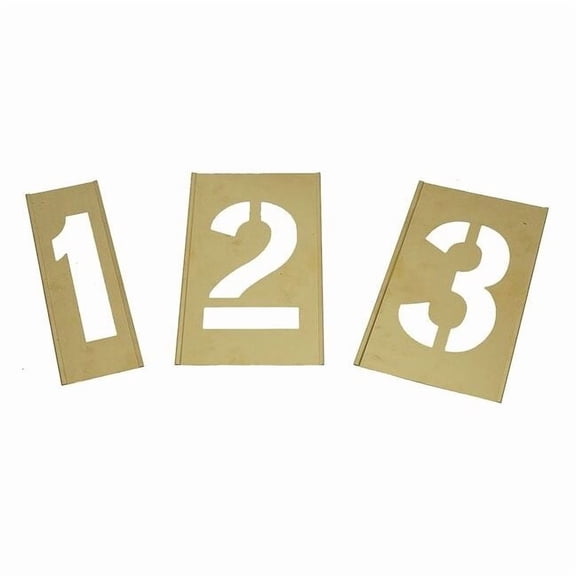 Interlocking Stencil,Numbers,Brass, 1F042 1F042