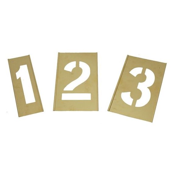Manufacturer Varies Interlocking Stencil,Numbers,Brass, 1F044 1F044