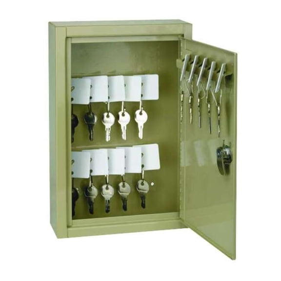 Manufacturer Varies Key Control Cabinet, Steel, Beige, 30 Key Capacity 2NET1