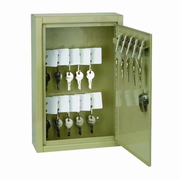 Key Control Cabinet, Steel, Beige, 30 Key Capacity 2NET1