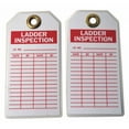thumbnail image 1 of Tag, Ladder Inspection, Polyester, 3 in H x 5 3/4 in W, White, Rectangle, 10 PK, 1 of 1