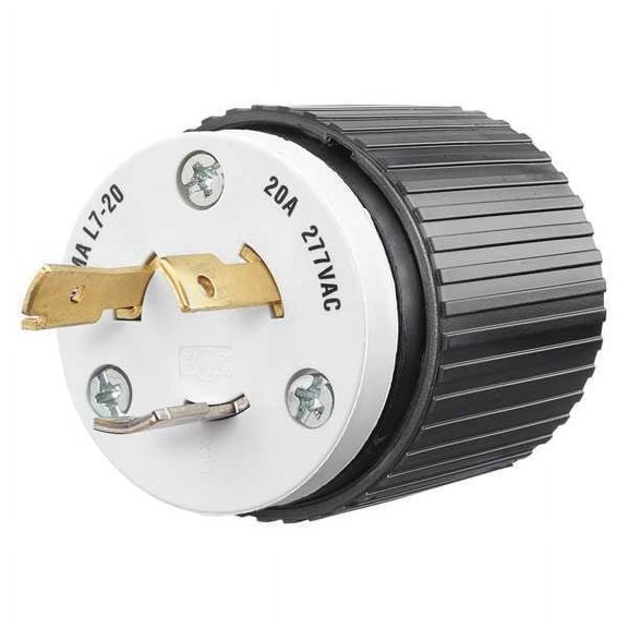 Bryant Locking Plug,Black/Wht,277VAC,2.0 HP,20A 70720NP