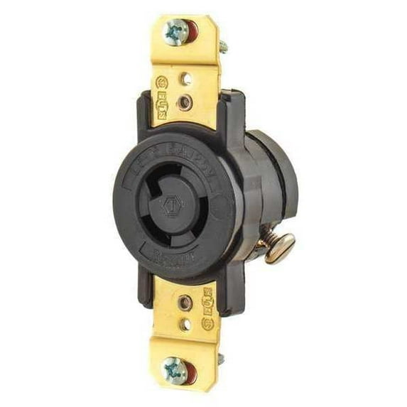 Bryant Locking Receptacle,Black,125VAC,0.5 HP 4710