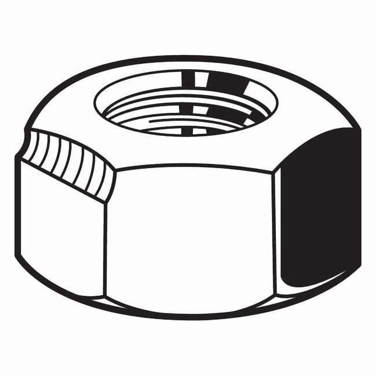 Top Lock Distorted Thread Lock Nut, M16-2.00, Steel, Class 10, Zinc Plated, 16 mm Ht, 25 PK