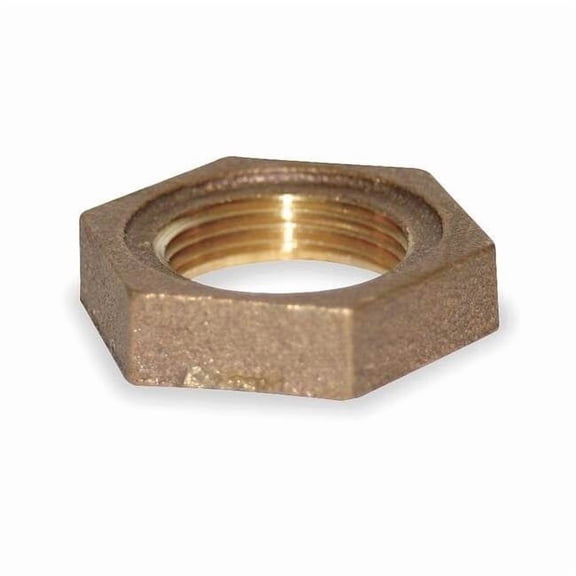 Red Brass Locknut, FNPT, 1/2" Pipe Size 1VFN9