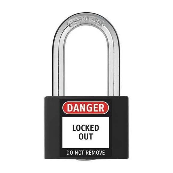 Manufacturer Varies Lockout Padlock,KA,Black 48JR44