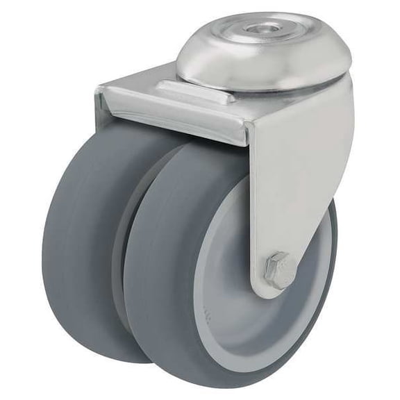 Manufacturer Varies Bolt-Hole Caster,2"dia,Swivel,Rubber LMDA-TPA 50KF