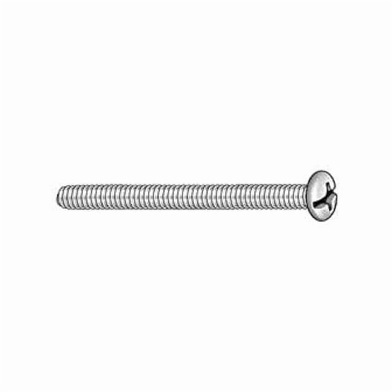 1/4"-20 x 5 in Combination Phillips/Slotted Round Machine Screw, Zinc Plated Steel, 100 PK
