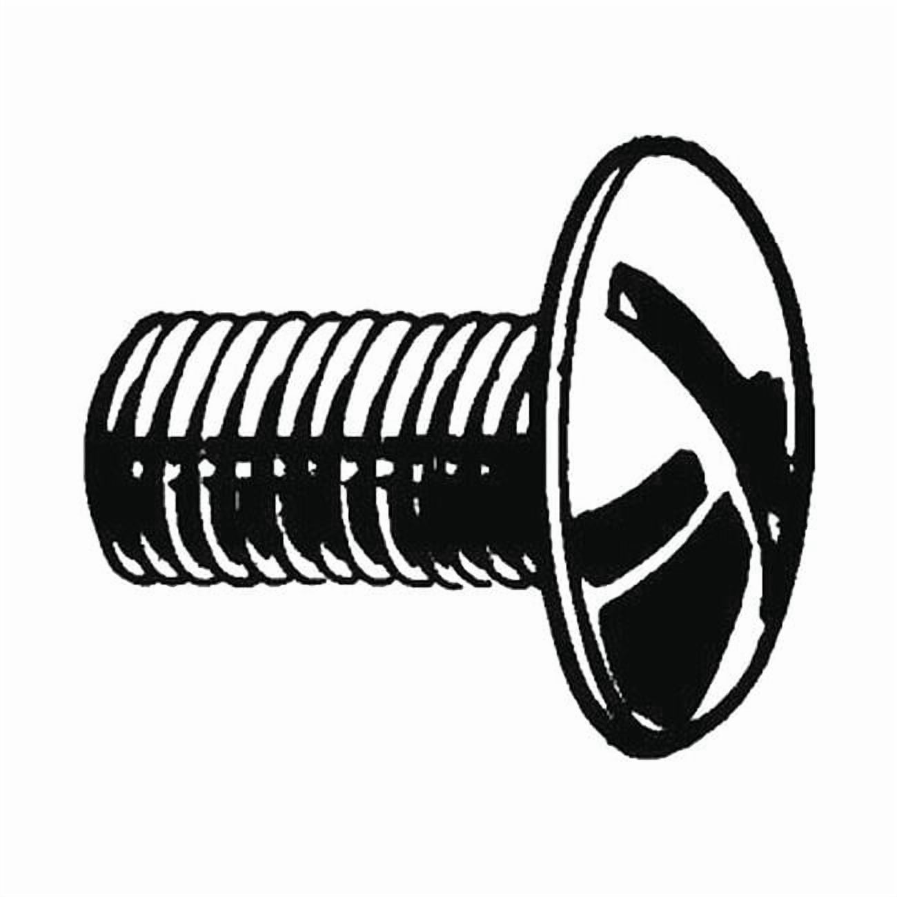 #10-24 x 1/2 in Slotted Truss Machine Screw, Plain 18-8 Stainless Steel, 100 PK