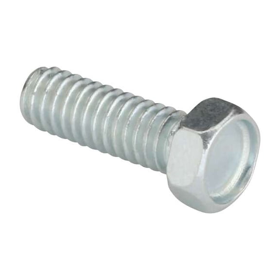#8-32 x 1/2 in External Hex Hex Machine Screw, Zinc Plated Steel, 100 PK