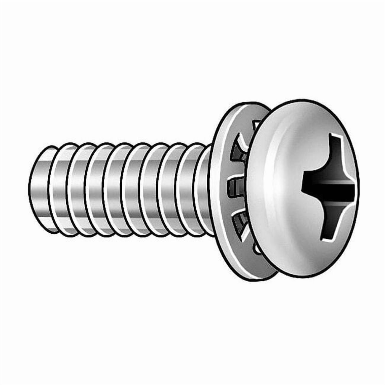 M3-0.50 x 3.85 mm Phillips Pan Machine Screw, Plain 18-8 Stainless Steel, 25 PK