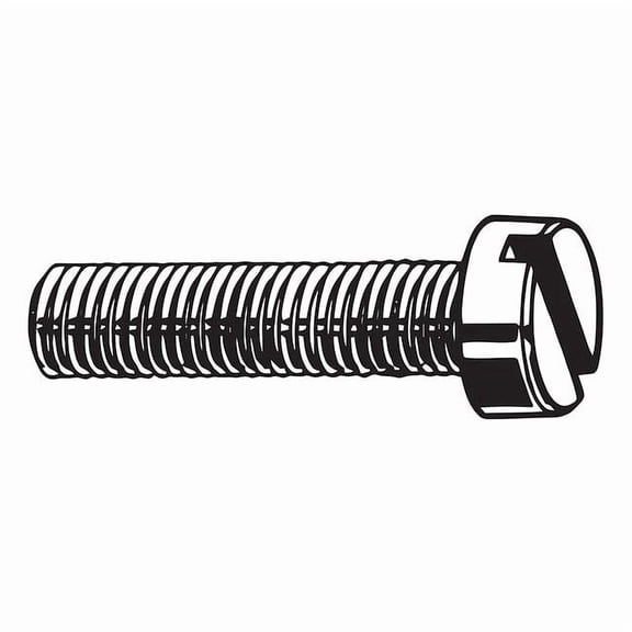 M5-0.80 x 16 mm Slotted Cheese Machine Screw, Zinc Plated Steel, 100 PK