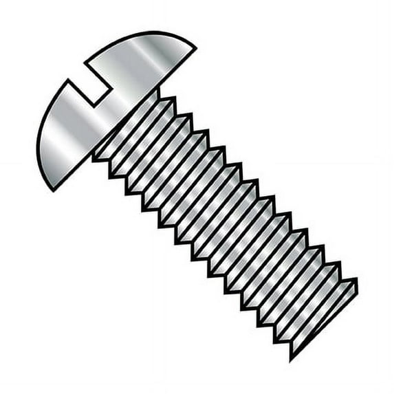 1/2"-13 x 5 1/2 in Slotted Round Machine Screw, Plain Steel, 50 PK