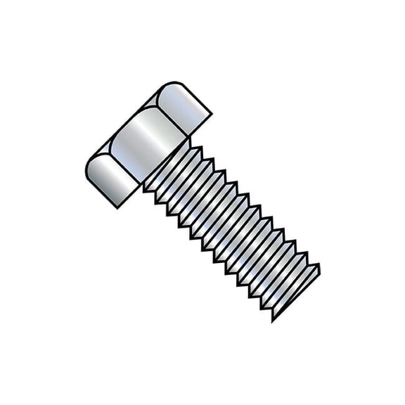 1/4"-20 x 1/2 in Hex Hex Machine Screw, Zinc Plated Steel, 4000 PK
