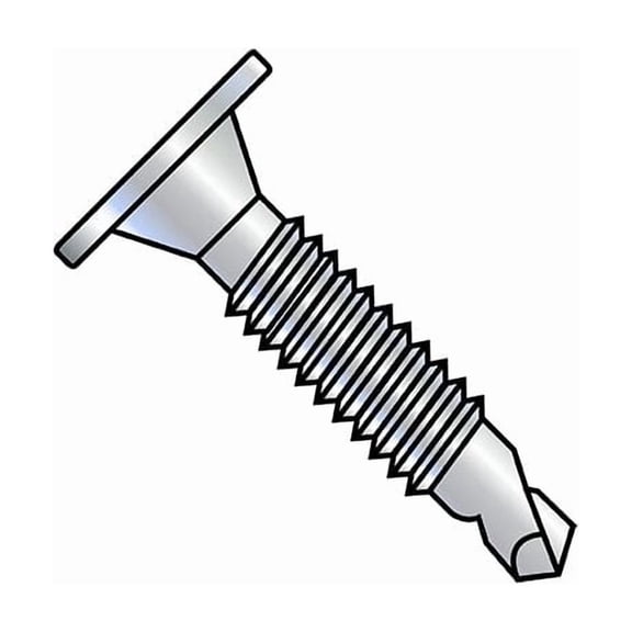 Machine Screw, #10-24 x 2 in, Zinc Plated Steel Wafer Head Phillips Drive, 2000 PK