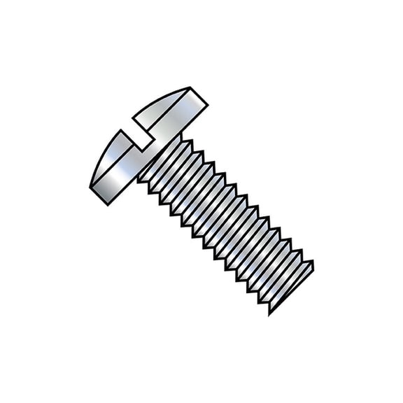 #8-32 x 1/4 in Slotted Binding Machine Screw, Zinc Plated Steel, 10000 PK