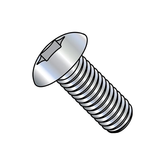 #8-32 x 3/16 in Torx Truss Machine Screw, Zinc Plated Steel, 10000 PK 0803MTT