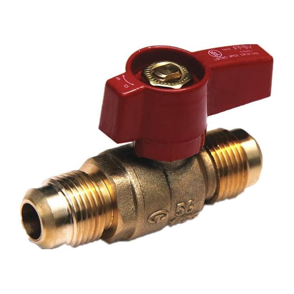 Manufacturer Varies 5/8" Flare Brass Gas Ball Valve Inline G-GBVF-58