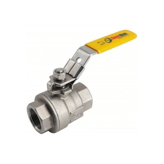 1/2 in Ball Valve, Stainless Steel, FNPT, Inline