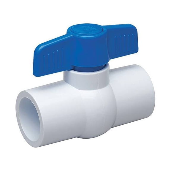Manufacturer Varies Manual 2-Way Ball Valve,Socket,PVC 107-635-NP