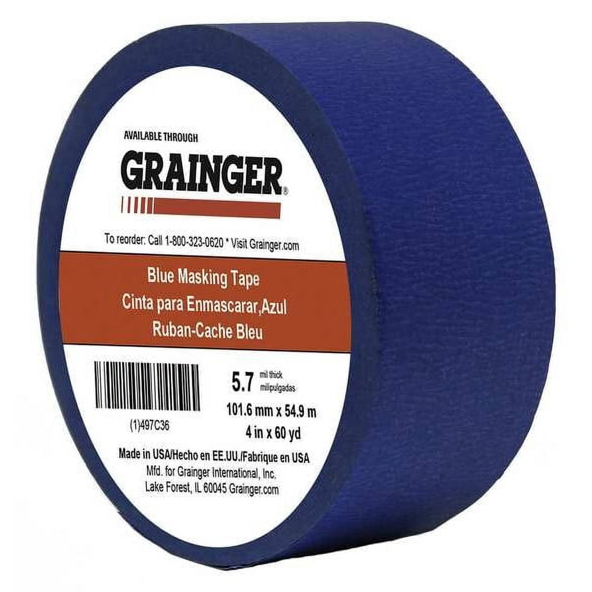 Painter's Tape, 4 in W x 60 yd L, 5.7 mil Thick, Blue, Rubber Adhesive(TC27-4" X 60YD)