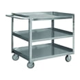 thumbnail image 1 of Corrosion-Resistant Utility Cart with Single-Side Flush Metal Shelves, Stainless Steel, 3 Shelves, 1 of 1