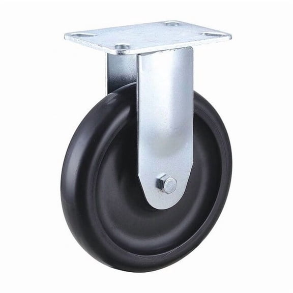 Rigid NSF-Listed Plate Caster,6 in. Dia.,400 lb. 33J011