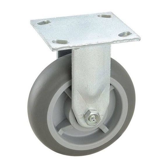 Manufacturer Varies Plate Caster,Rigid,Rubber,7 1/4"H 2LY28